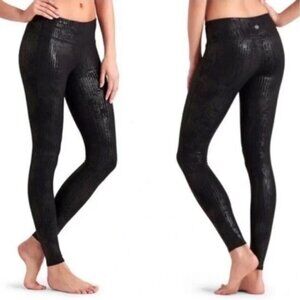 Athleta Crackle‎ Chaturanga Metallic Leggings Style 159874 Size XSmall